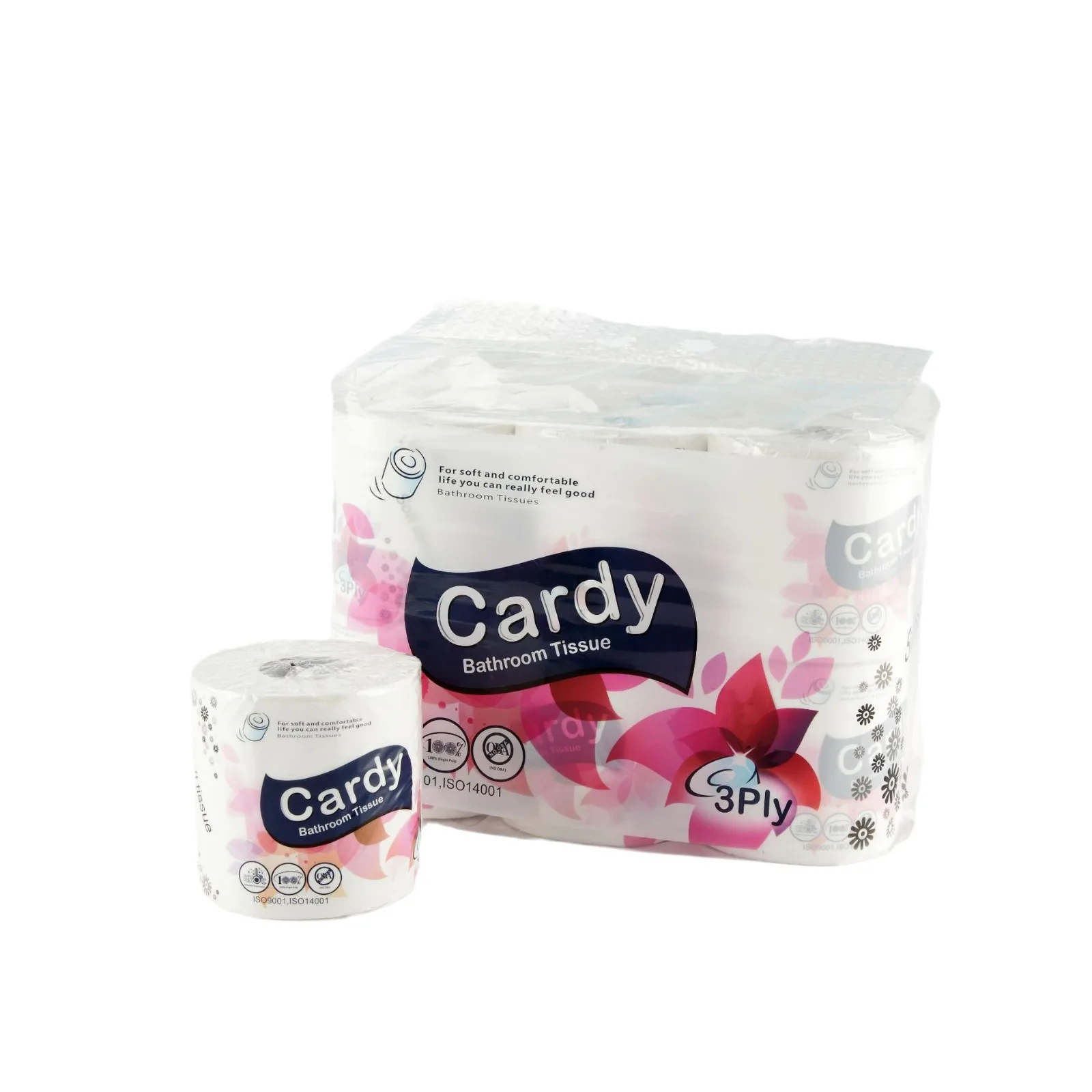 Wholesale Custom Printed Bulk Bathroom Toilet Tissue Paper Bamboo Pulp Toilet Paper Roll