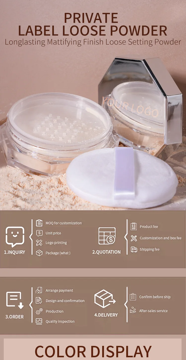 Wholesale Oil Control Vegan Face Cosmetic Setting Powder Ultra-light Perfecting Finishing Loose Powder Translucent Loose Powder