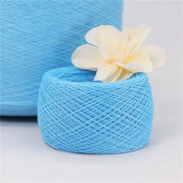 Manufacturer Supplier 100% Vortex Spun Polyester Dyed Recycled Artificial Flax Wool Yarn Wool Fabric Sweater Yarn
