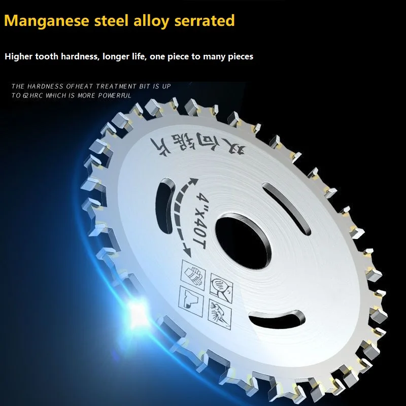 Outdoor cutting two-way tooth carbide Angle grinder Woodworking double-sided saw blade durable cutting machine double-headed saw