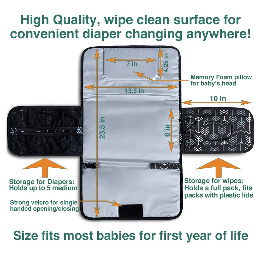 Amazon Newborn Unisex Baby Essential Gift Stuff Portable Travel Baby Changing Pad