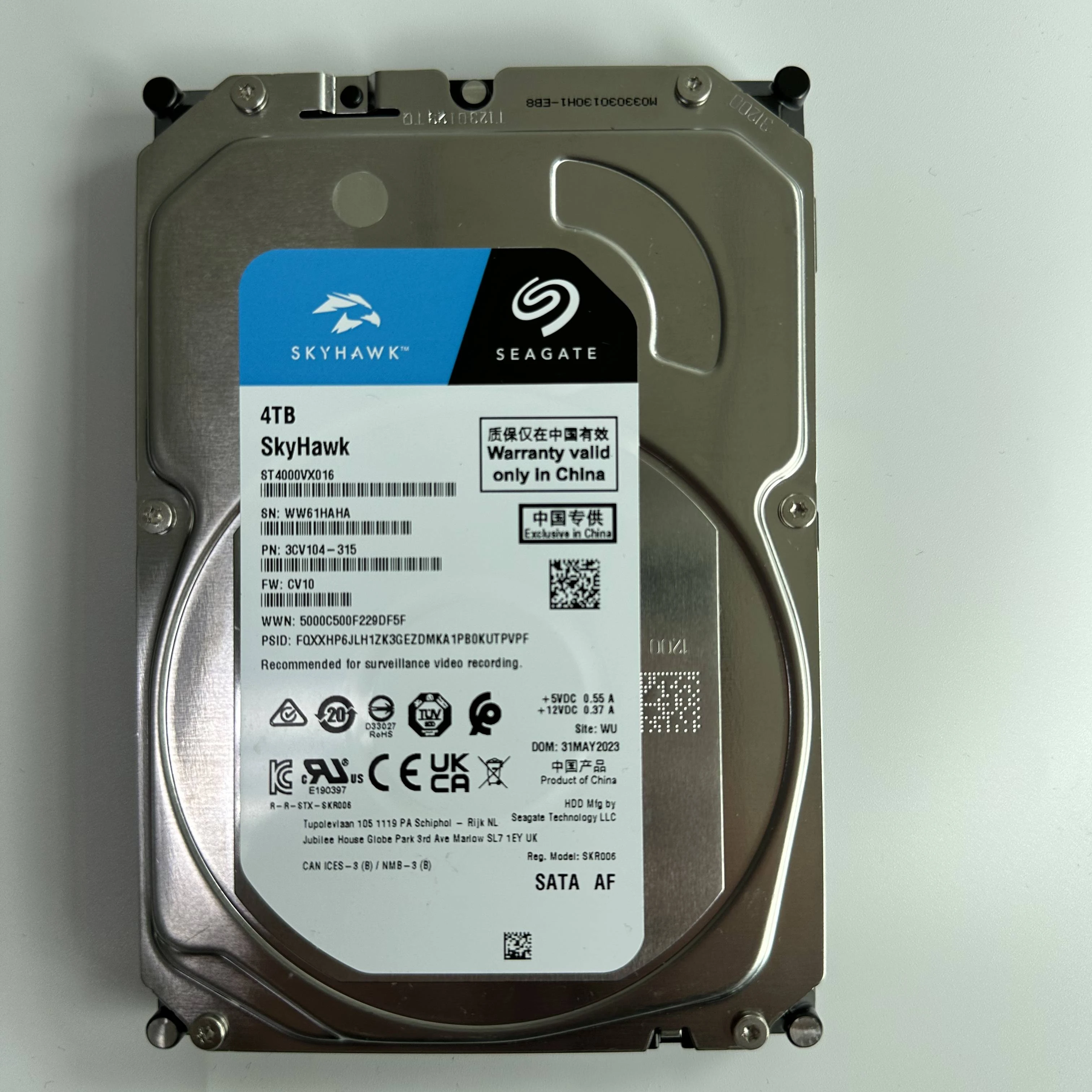 3,5 'SATA 4 ТБ 5400 об/мин 256 МБ мониторинг механического жесткого диска ST4000VX016