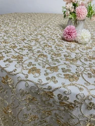 Luchuan new style tablecloth with gold thread bohemian tablecloth cheap lace table overlays