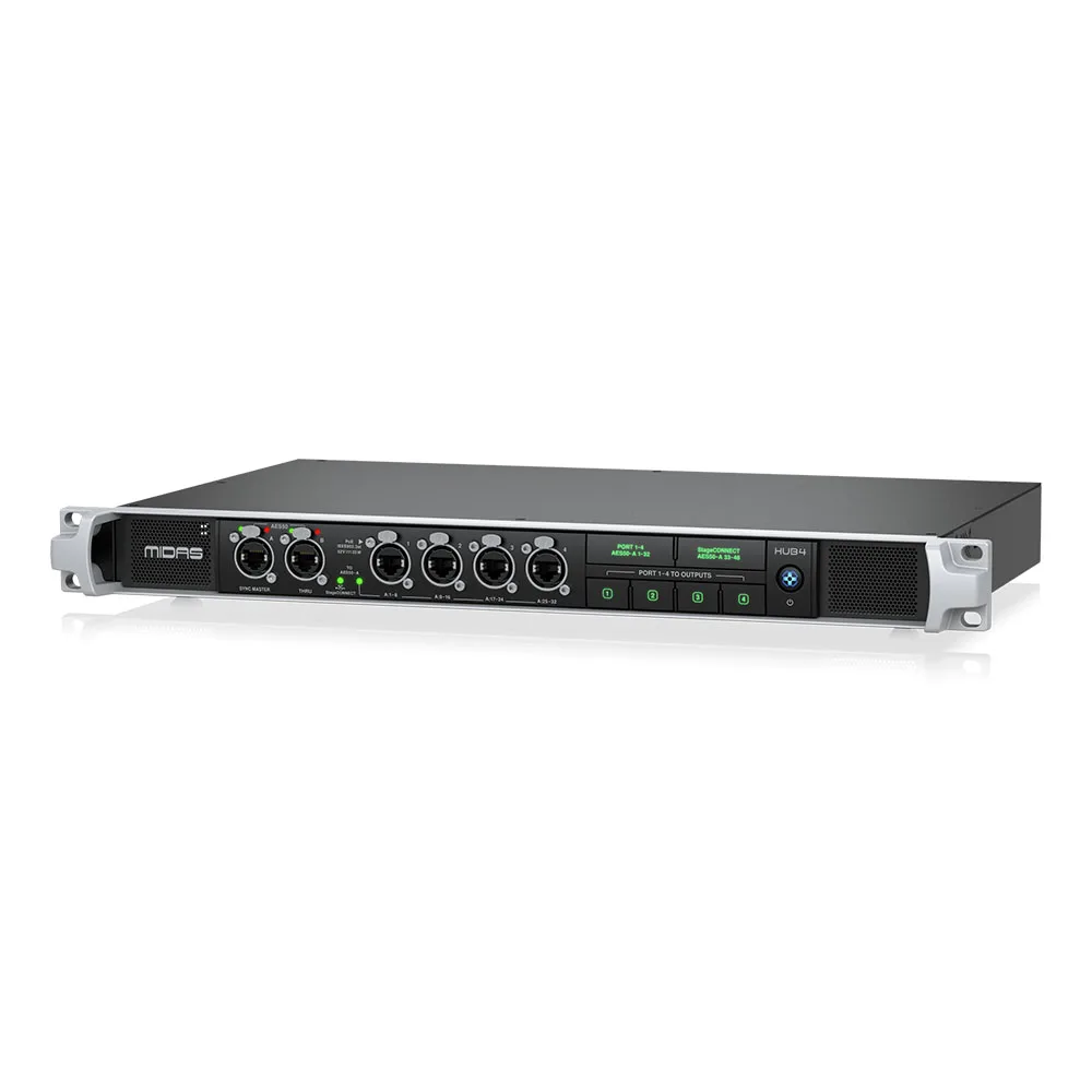 Studio Monitors Equipment Midas HUB4 Personal Monitoring System Hub For Pa Sound System