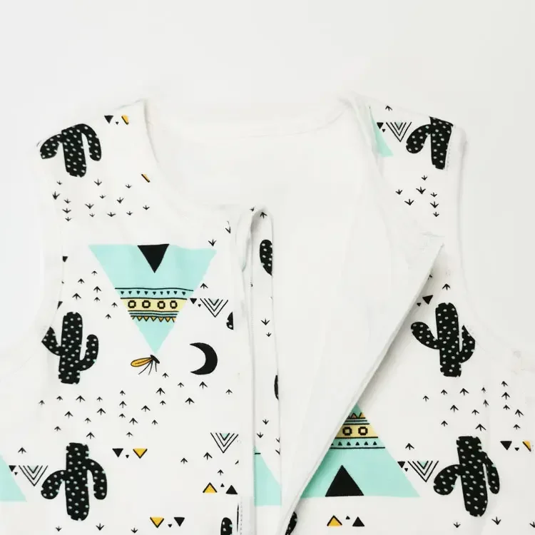 GDTEX Custom Bamboo fiber Baby sleep sack Double Way Zipper Two Layer Interlock 0-6M Baby Sleeping Bag