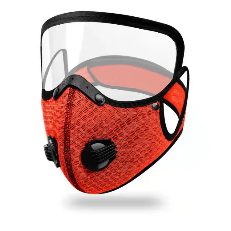 Protective Pollution Face sports mask reusable Breathing Sports Face Cover with Filter and patch