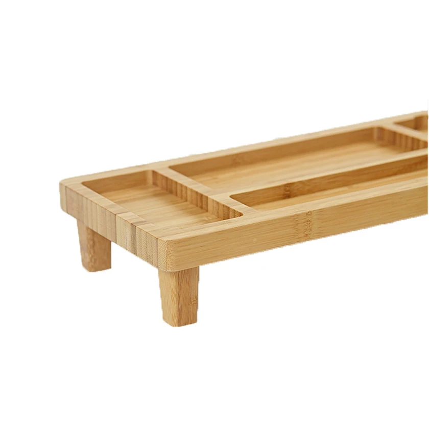 Wholesale natural custom design bamboo office storage desk organizer tray