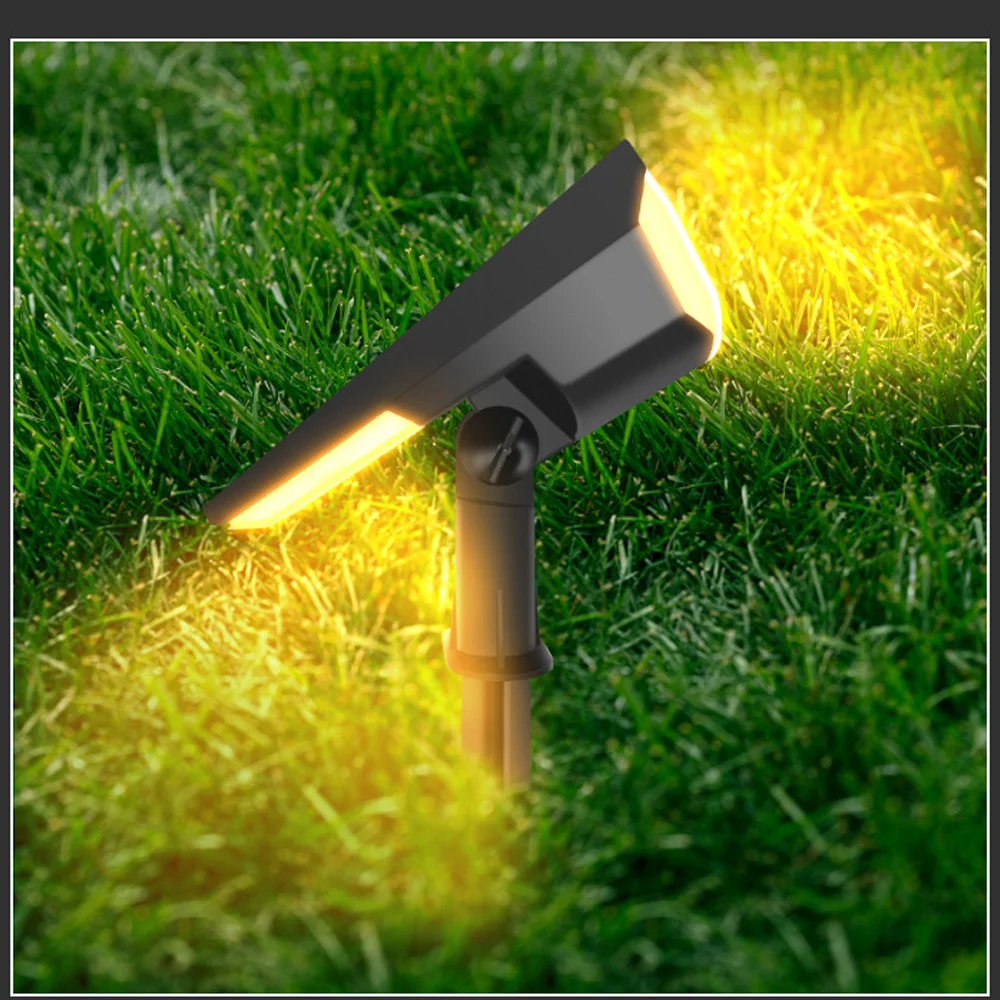 Outdoor Waterproof IP65 Adjustable Landscape Spotlight Wireless Garden Lamp Lawn RGB Lawn Courtyard Spotlight led solar light
