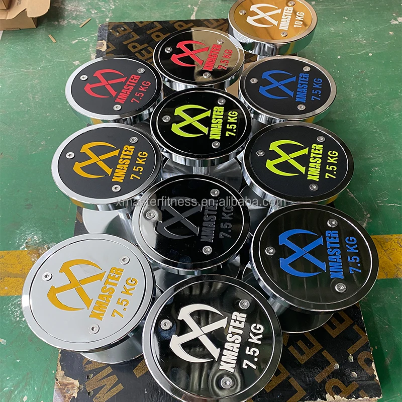 Free Weight  Steel Dumbbell with Custom Colorful  Logo