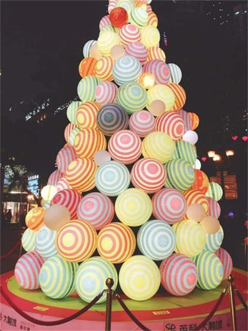 life size christmas candy tree decoration fiberglass resin sculpture lollipop Cane Craft Shopping mall decoration statue