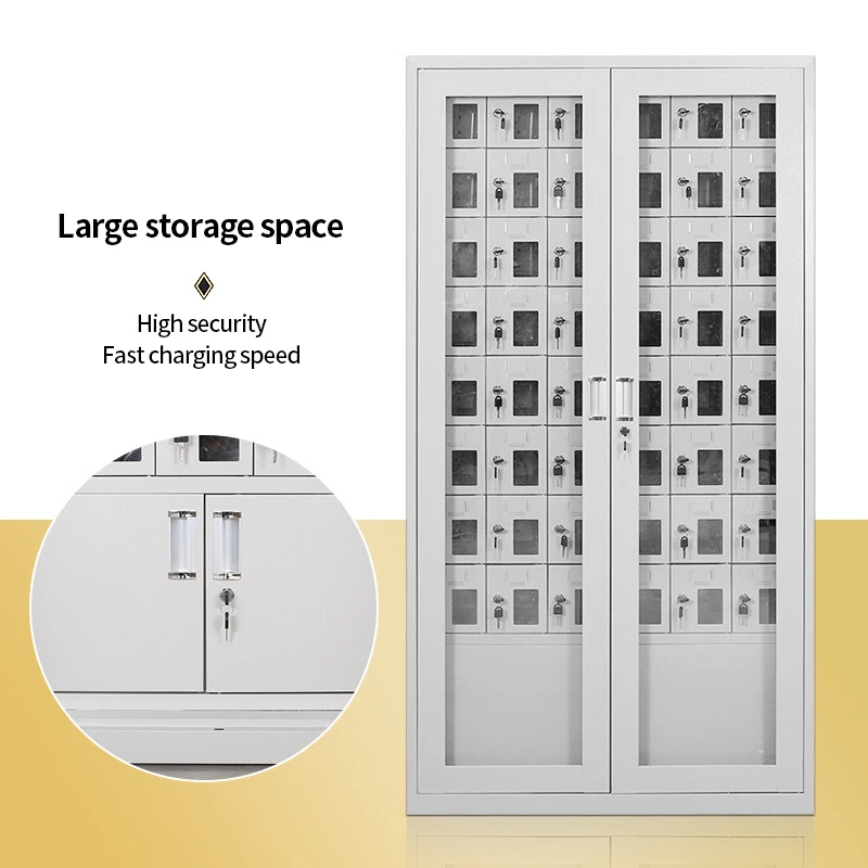 cell phone cabinet with charging facilities, staff mobile phone storage cabinet