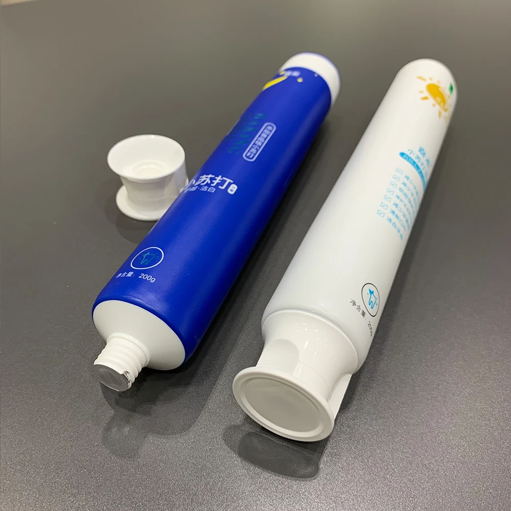 Soft matte aluminum barrier laminated toothpaste tube container