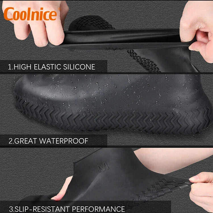 Wholesale Custom Silicone  Shoe cover Rain Waterproof non-slip Protect your shoes in the rainy day Shoe cover