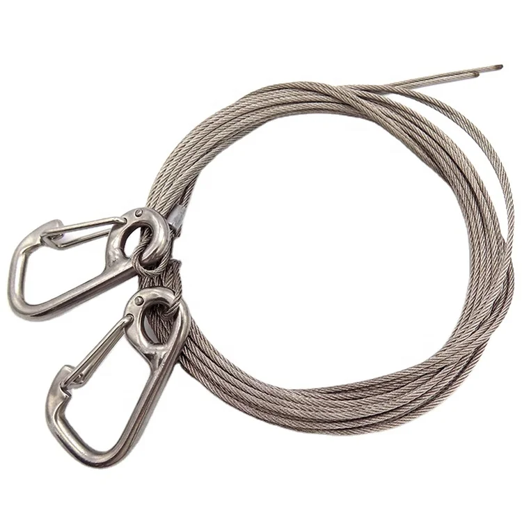 Изготовленный на заказ высококачественный трос из нержавеющей стали 304 серебряный оцинкованный стальной