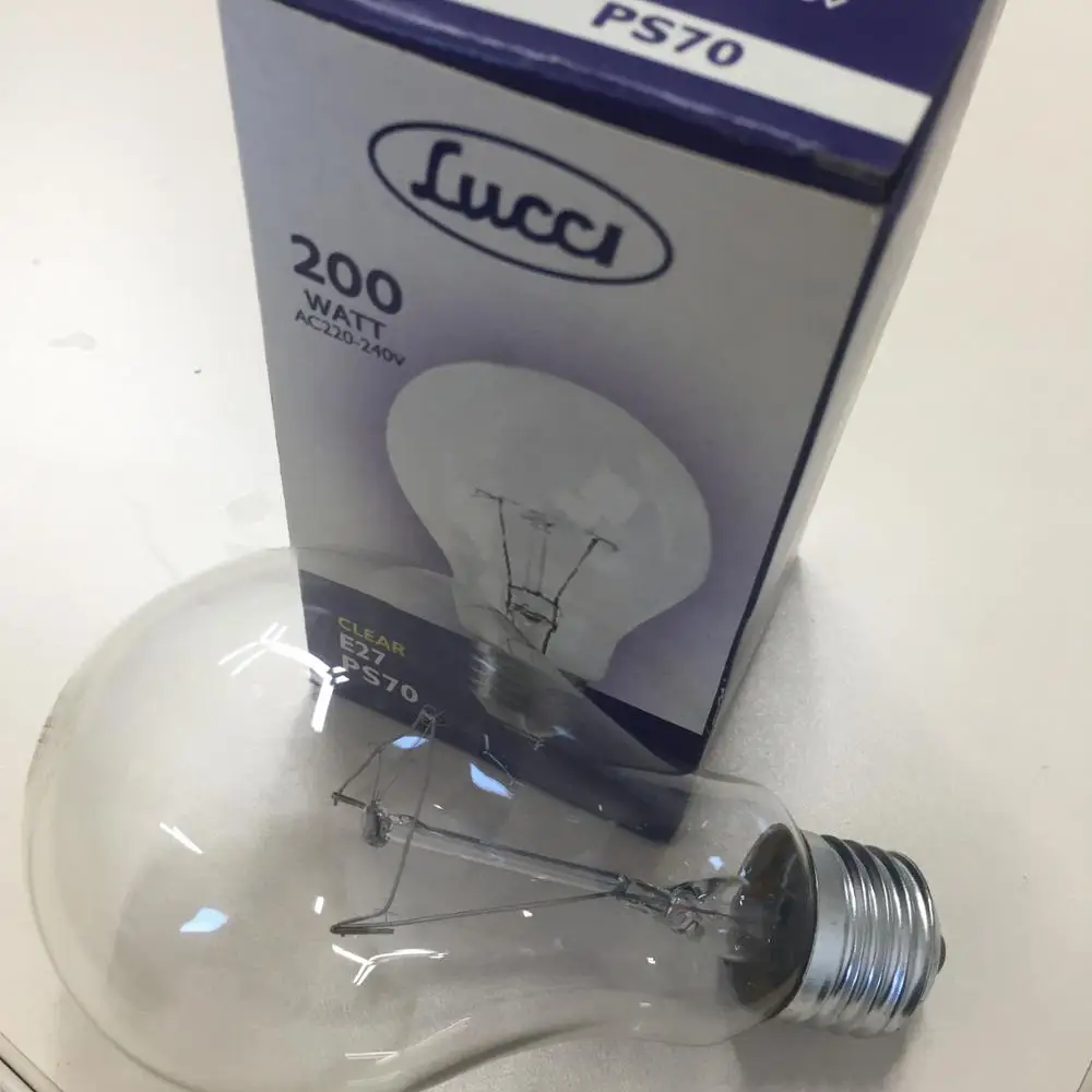 220V round clear light bulbs 40w 60w 75w 100w 150w 200w 500w incandescent bulb E27 B22 General Lighting Service bulbs