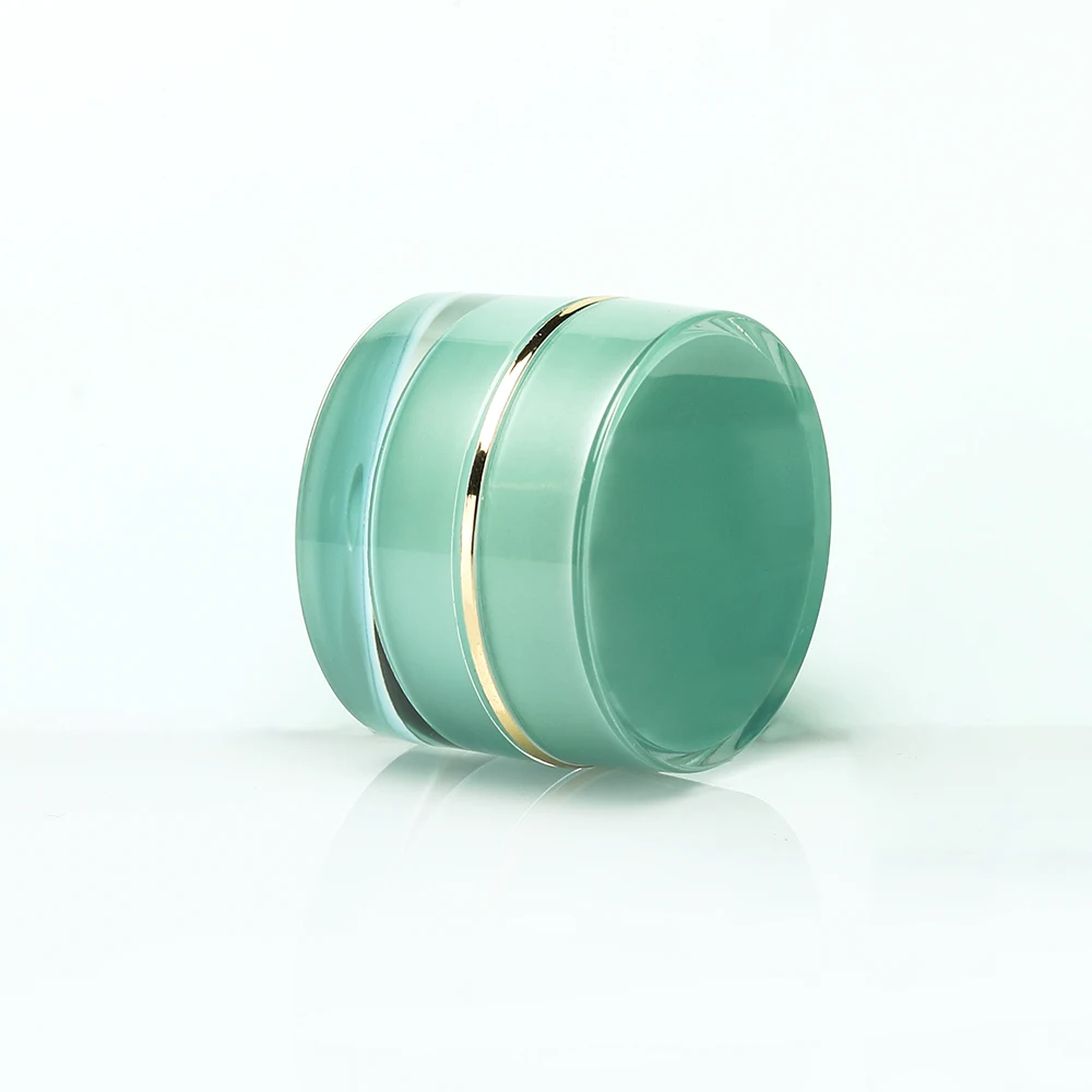 Empty luxury acrylic skincare plastic double wall cosmetic face cream plastic jars with lids packaging 10g 20g 30g 50g