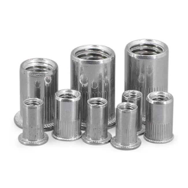 Knurled countersunk head rivet nuts carbon steel SS304 stainless steel blind rivet lock nut