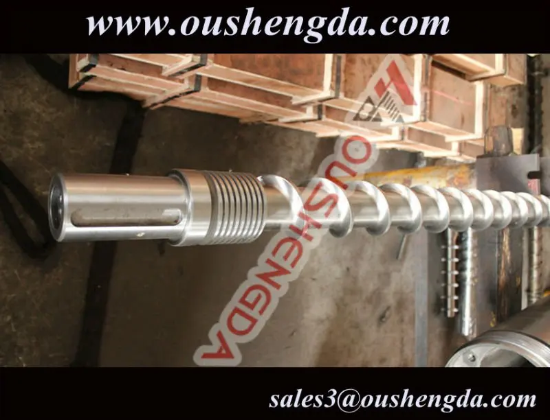 Bimetallic extruder single screw barrel for recycled plastic granulator pelletizer plasticization pipe film tuberia profil PE PP