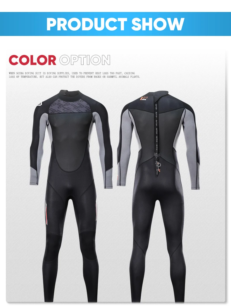 5mm 7 mm latex dipping neckseal diving neaoprene fabric fan limestone metallic grey licras de natacin hombre wetsuit