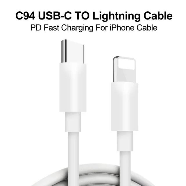 
18W PD Type C to Lighting Fast Charging Cable for iPhone 11 pro max Quick Charging Data cable 