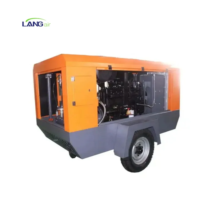 China mobile diesel screw portable air compressor air-compressors use in drilling holes core mining