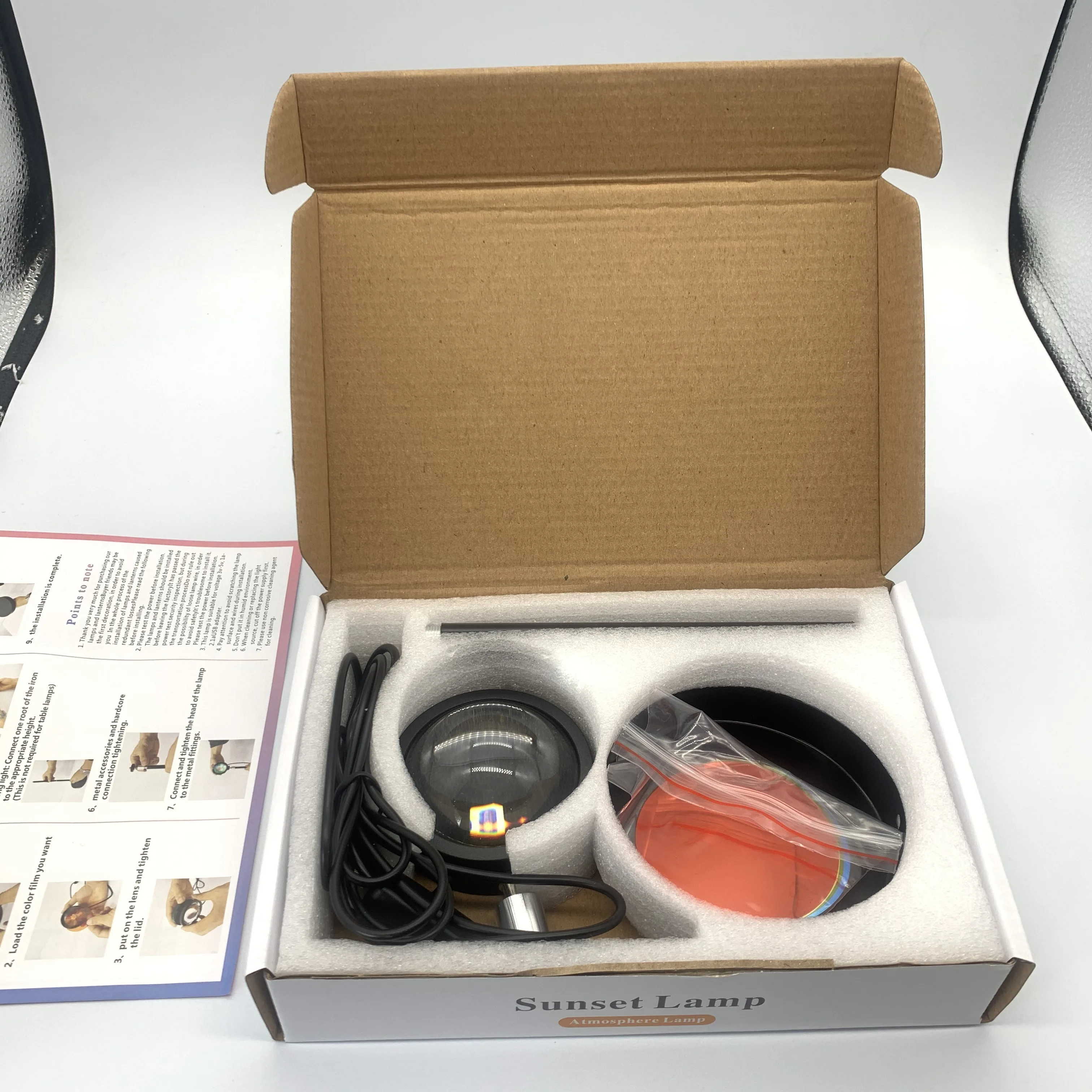 OEM/ODM Customizable Sunset Project Lamp Projector Atmosphere Led Lamp Night Lights for Wall Decoration Photograph Background