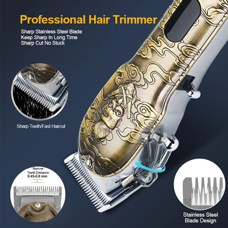 
waterproof hair clipper professional Rechargeable Cordless for men Barber Clipper 