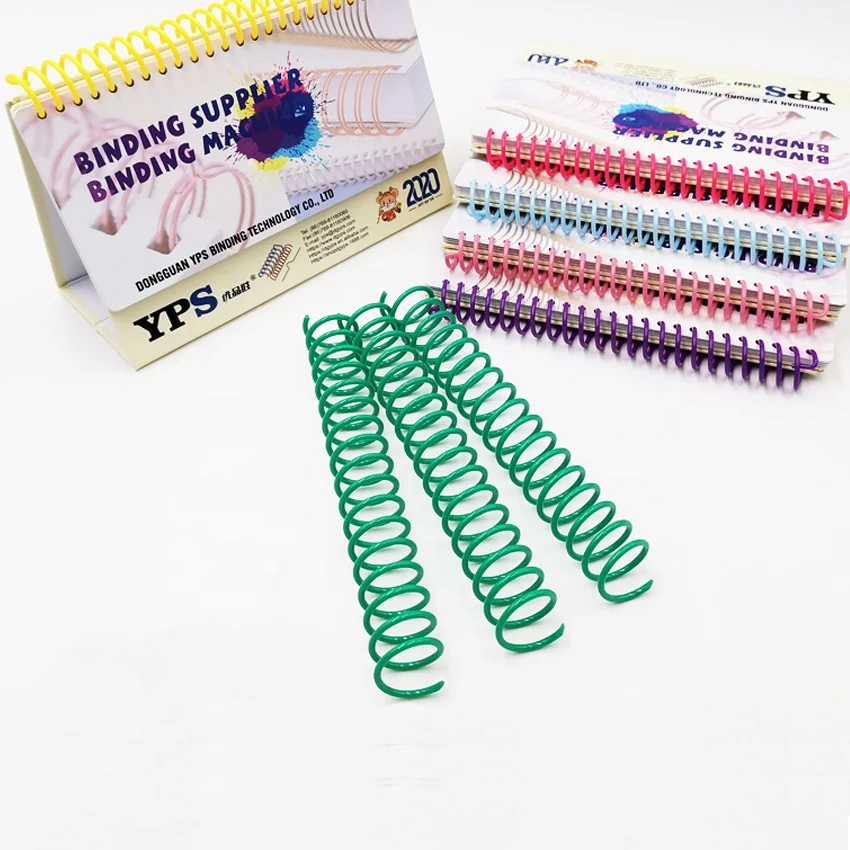 PET or PVC Material Purple Color Plastic Spiral Spring Binding Coil