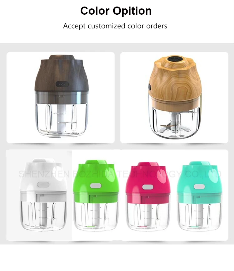 Portable USB Rechargeable Electric Food Garlic Processor Mixer Baby Mini Food Chopper Blender