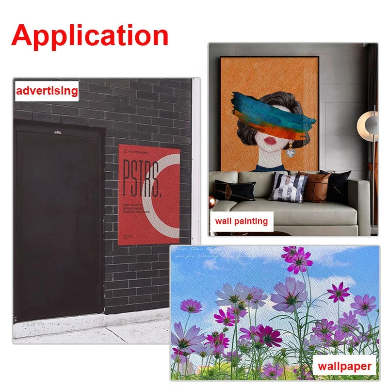 Self Adhesive Wallpaper  Eco-solvent Printable Wallpaper Decoration Self Adhesive Vinyl PVC Blank Wallpaper