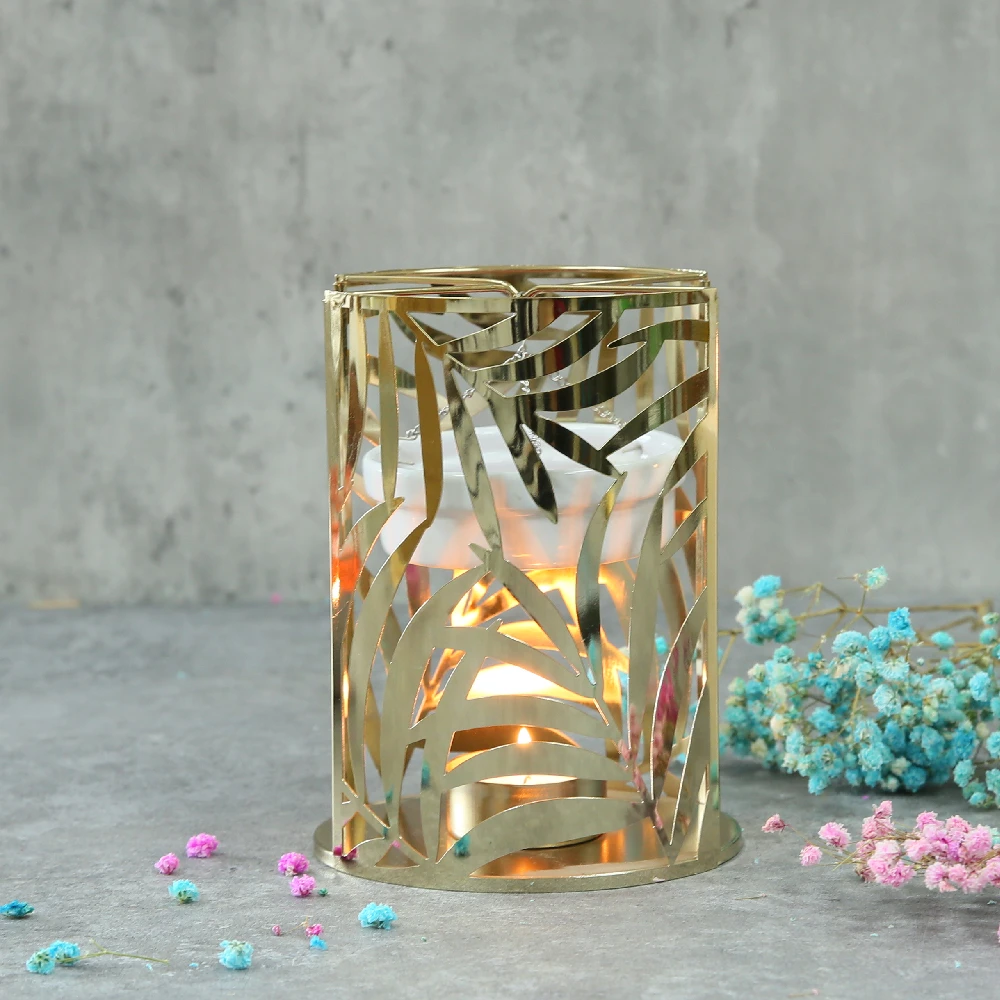 Spring season metal plating Candle Warmer Ceramic bowl Wax Tart essential oil burner Candle Burner Wax burners