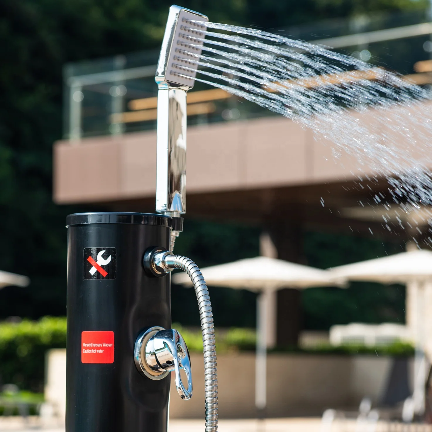 10 liter solar shower solardusche for outdoor garden and swimming pool side