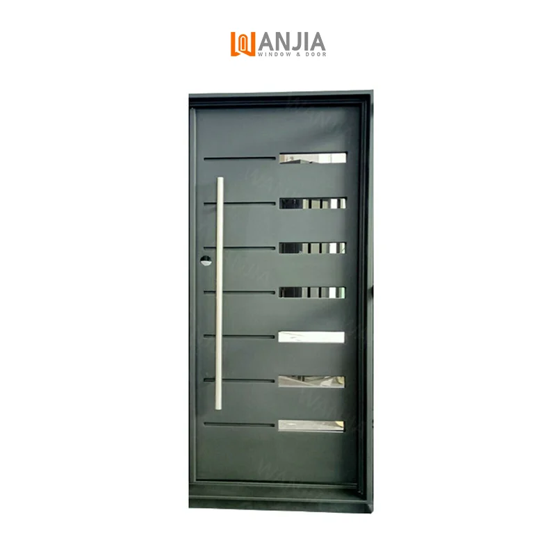 Supplier Wholesale Bulk Latest Design Custom Security Pivot Metal Door Exterior Steel Door Front Entry Metal Door