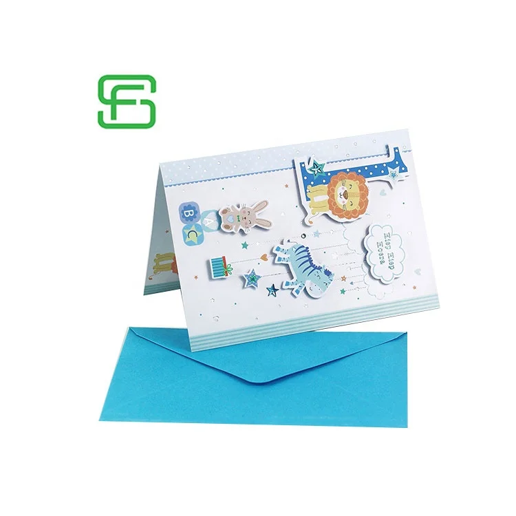 Cute Animal  birthday Paperboard Card Custom Size Greeting Cards Postcard