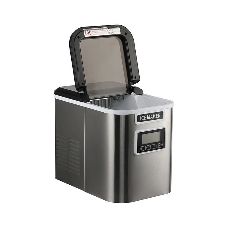 Nugget Countertop Compact Self-Cleaning Home Kitchen Office Bar Chewable Ice Cube Nugget Ice Maker with Side Tank