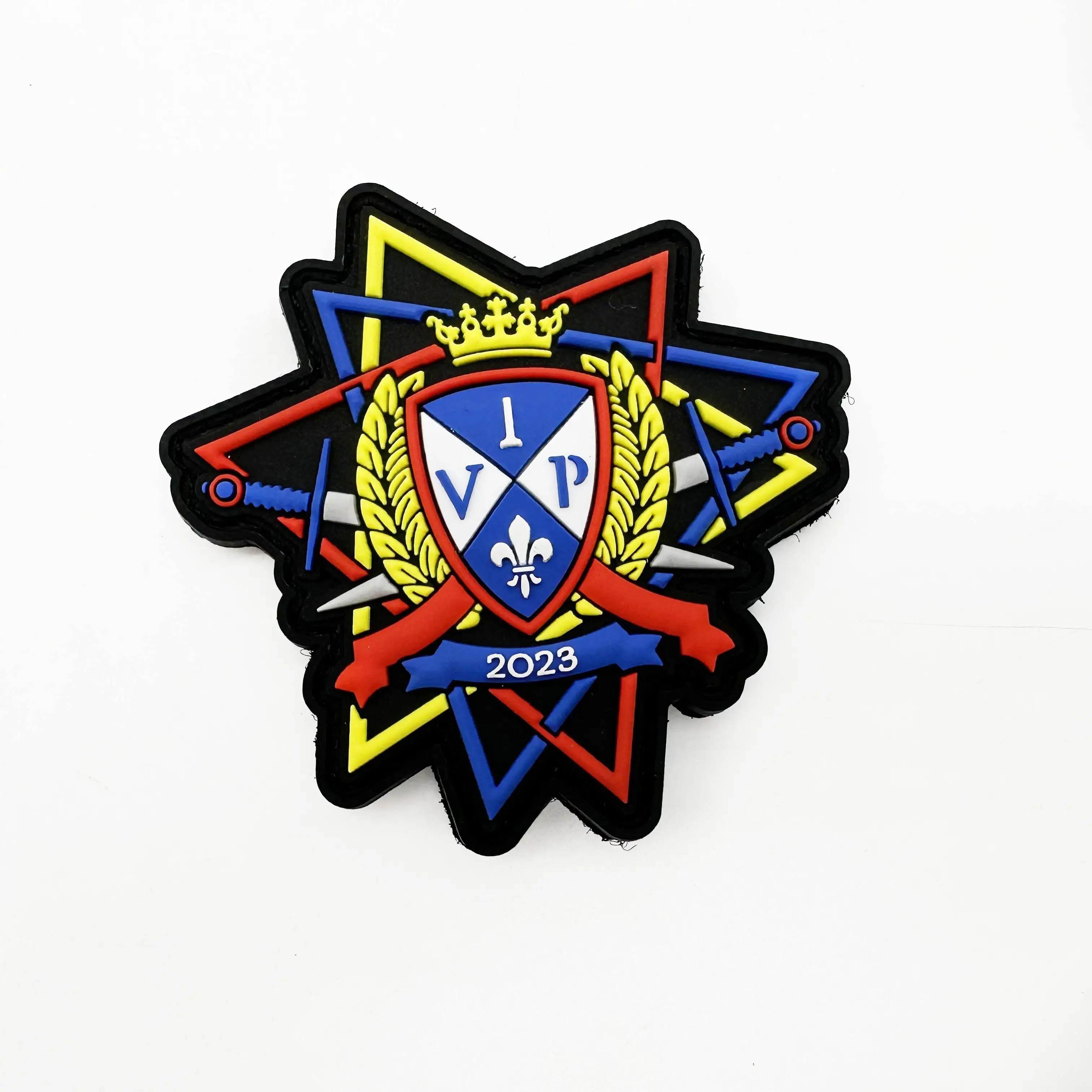 PVC Patches Ironing on Garment 3D  Embossed Logo Hat Label Patch Custom Flag Hook and Loop Patches for Clothing