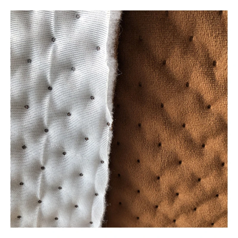 Hotsale Polyester Thermal Cotton Warmth Velour Quilted Fabric For Jacket Coat Car Snow Block Ice Fishing Tent Dog Mat