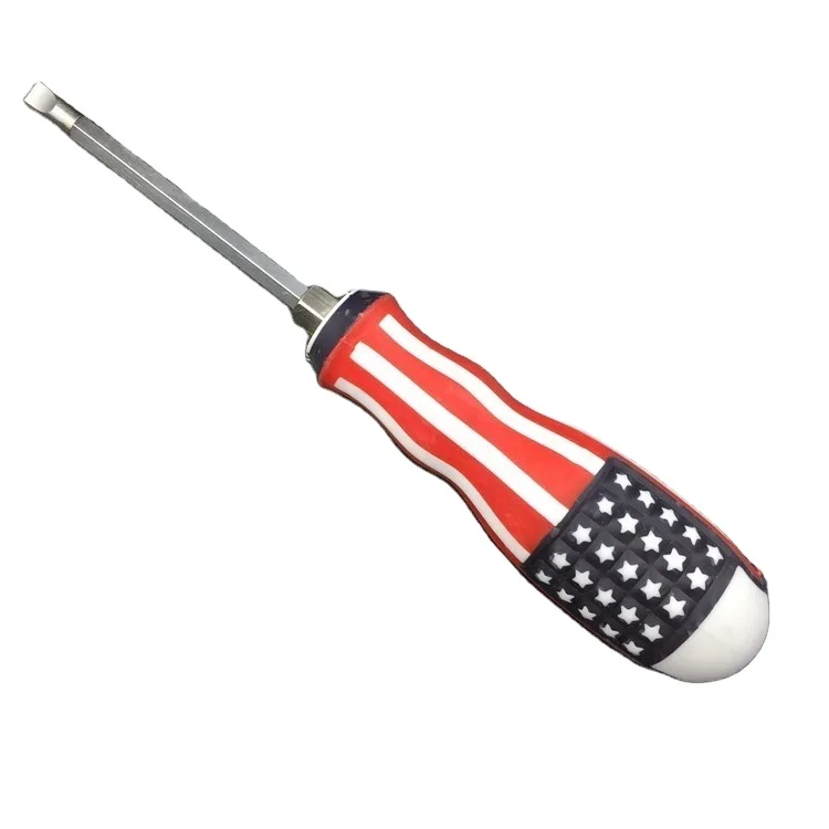 Promotional New American Flag Pattern Two Head Magnetic Phillips Screwdriver