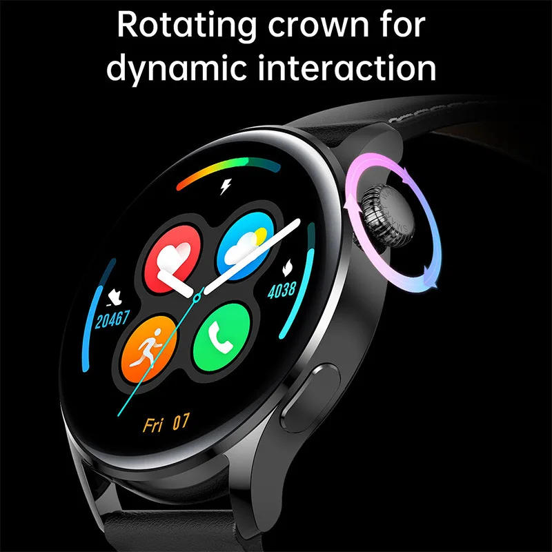 North edge Q3 heart rate sleep blood oxygen monitoring, blood pressure measurement information push call Watch