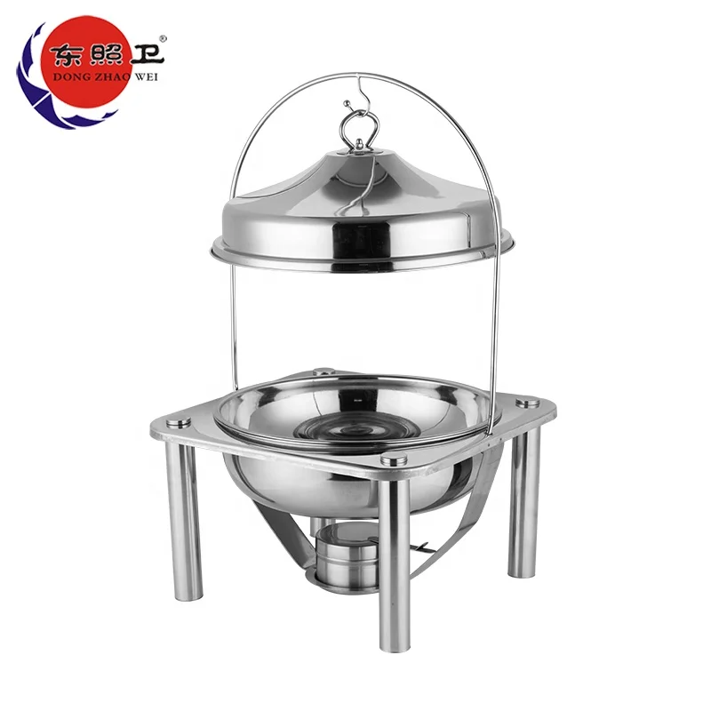 High Quality Restaurant 201 Stainless Steel Square Chafing Dish 4.5L Hot Pot Food Warmer Silver Chafing dish