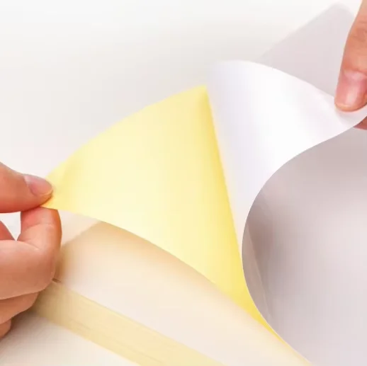 Mirror Coated Sticker Paper Slit Back with Yellow Liner