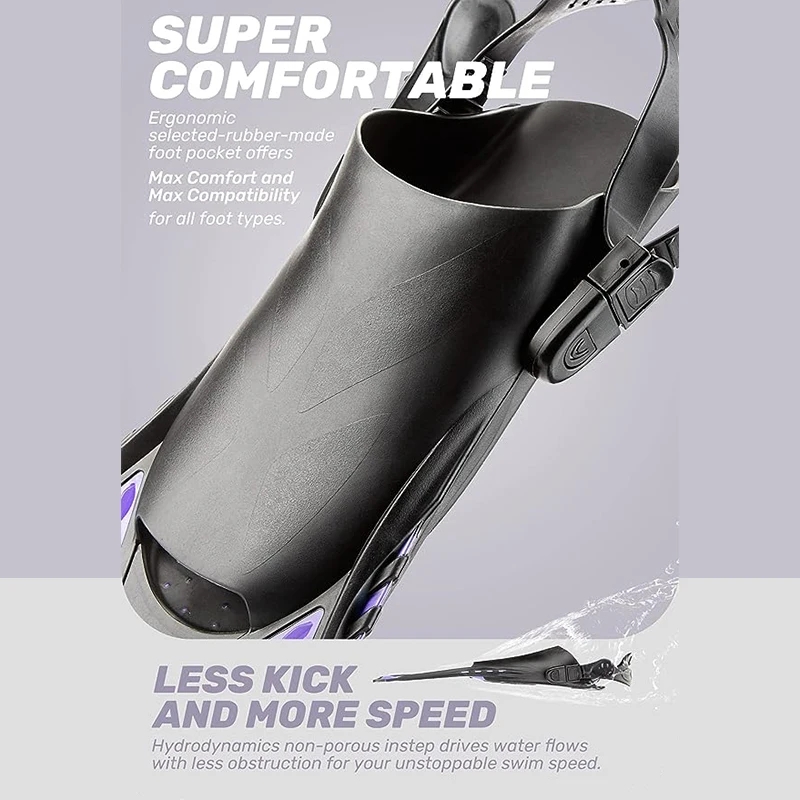 Factory Hot Sale Outdoor Swimming Shoes Snorkeling Equipment Swimming Flipper Diving Fins With High Quality