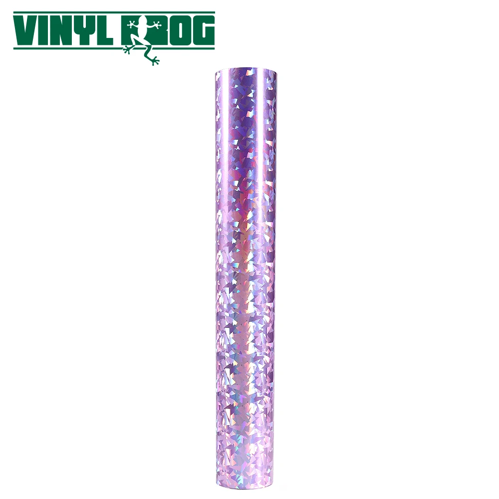 
New Product Oracal 651 Cutting Plotter DIY Craft Cricut Crack Holographic Light Purple Sticker Glitter Self Adhesive Vinyl Roll 