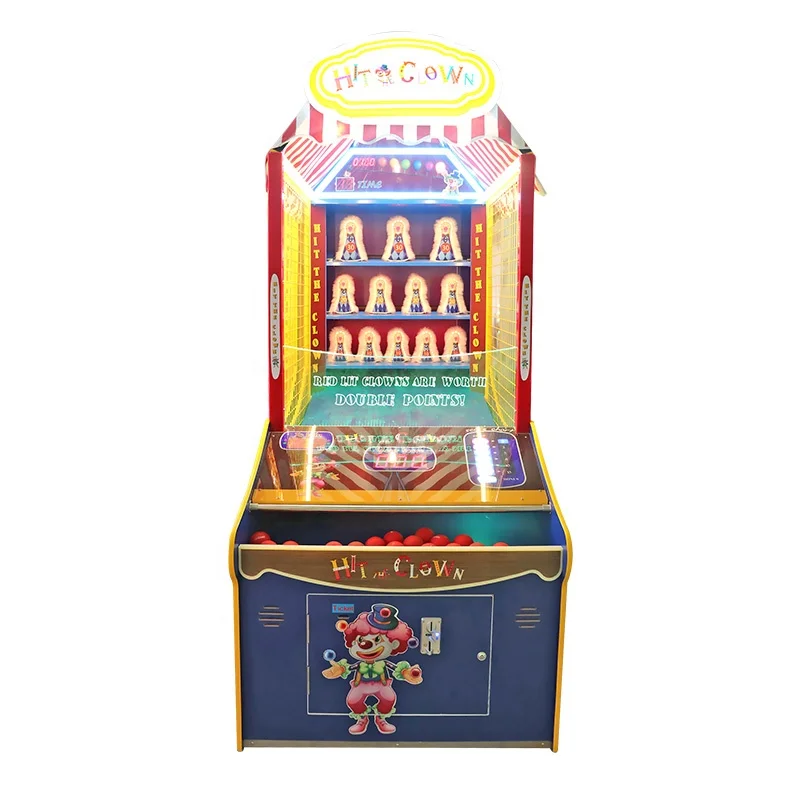 Hit the clown redemption game throw ball shooting game arcade game for sales