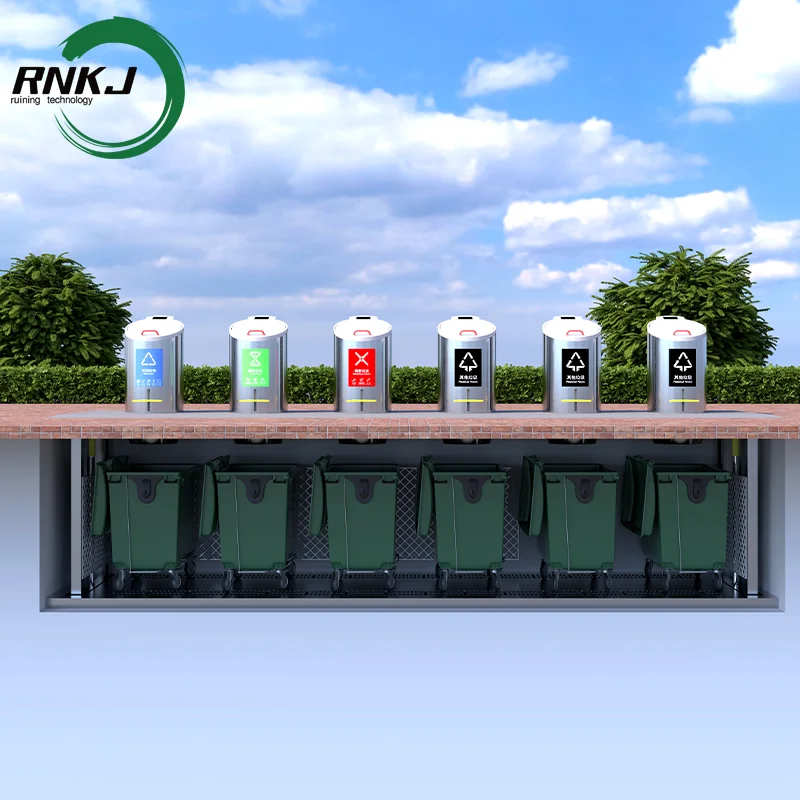 RNKJ brand customised waste trash bins and recycle collector  Underground Collect Garbage Container