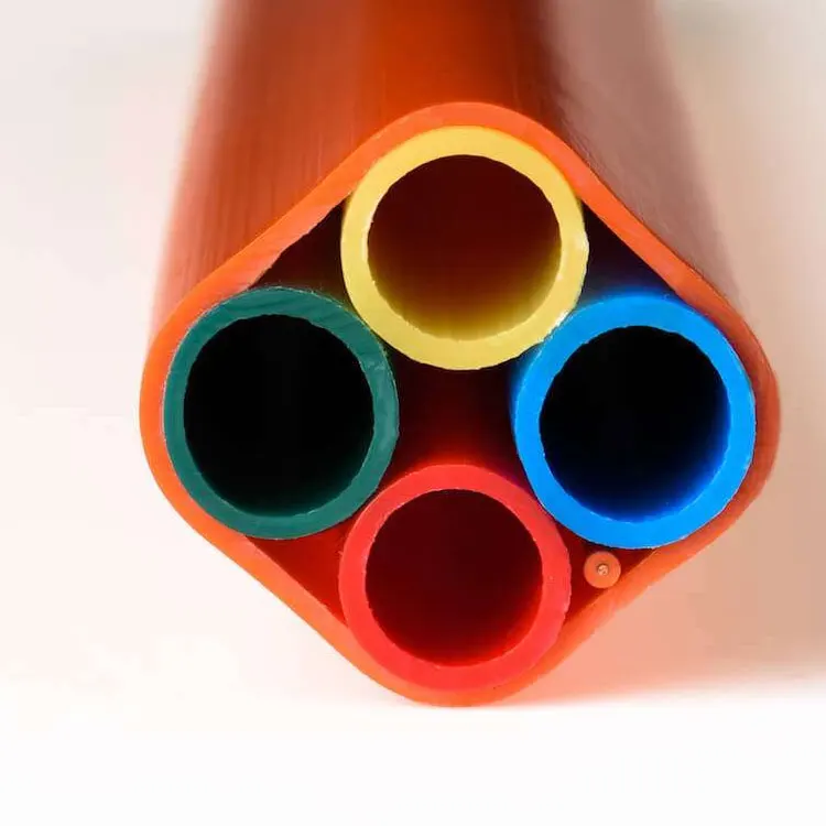 7 Way 14/10 mm With PE 1.2mm DB Direct Bury Series HDPE Micro Duct Tube Bundle For Underground Optical Fiber Air Blowing Cable
