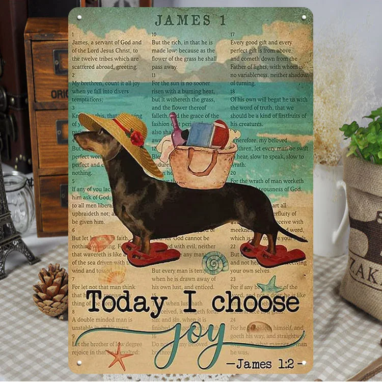 Vintage Pet Dachshund Dog Metal Art Sign Wall Tin Signs Pub Bar Living Room Home Decor Retro Metal Poster