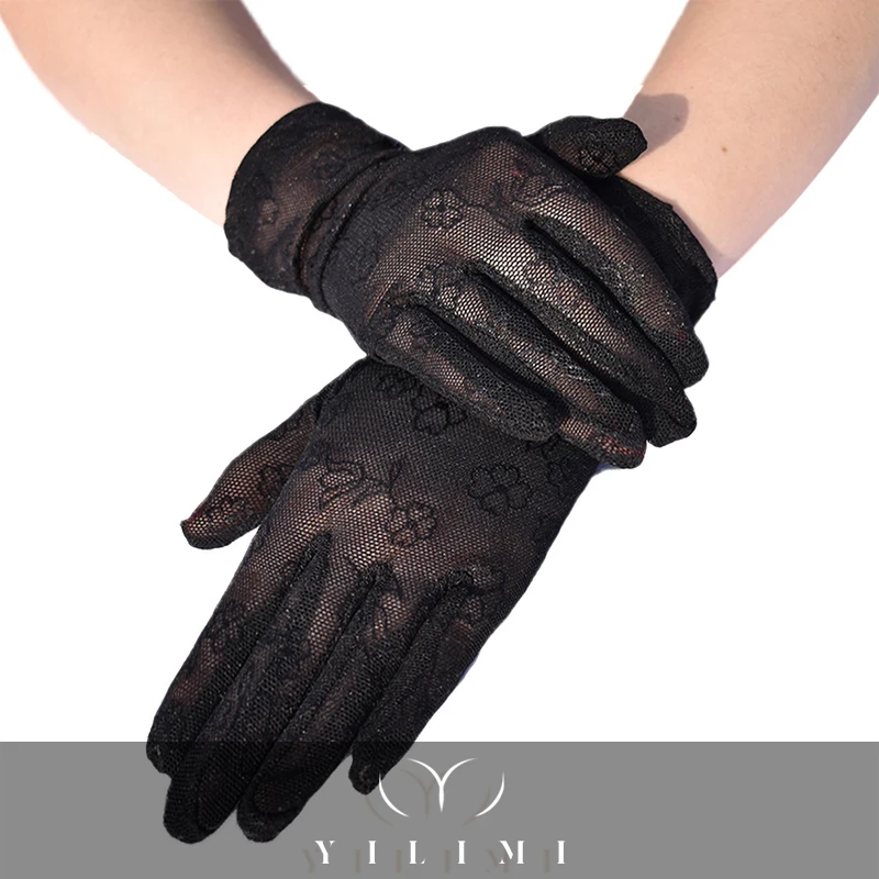 2021 кружевные перчатки для выпускного вечера Женские винтажные солнцезащитные короткие перчатки кружевные свадебные перчатки для вождения