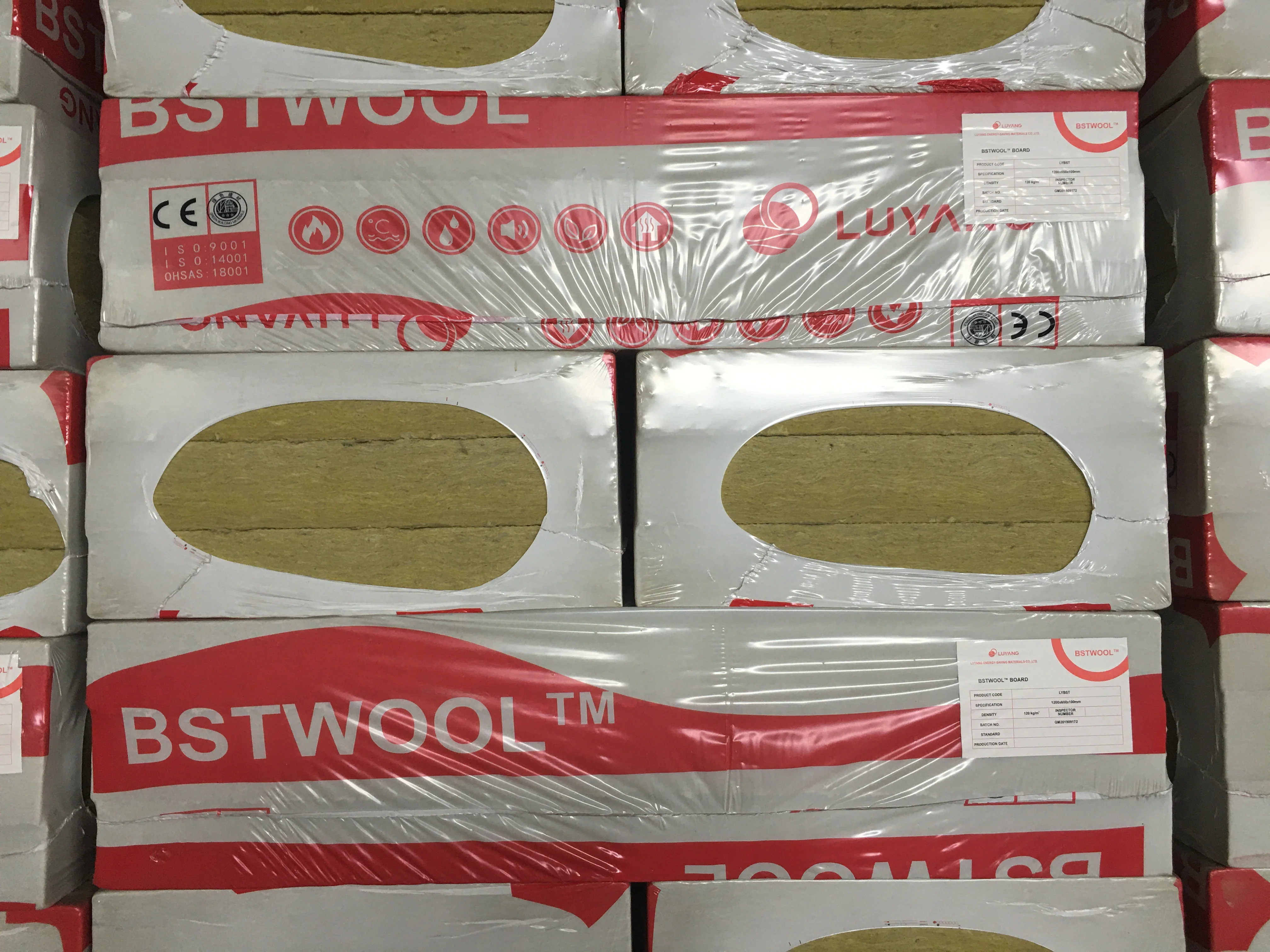 Rigid high density external wall insulation fire resistance rock fibres mineral wool insulation price