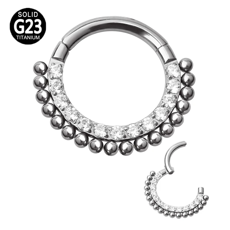 GZN Implant Grade ASTM F136 Titanium Piercing Fashion Jewelry Circle Nose Rings Piercing G23 Body Jewelry for Men Women